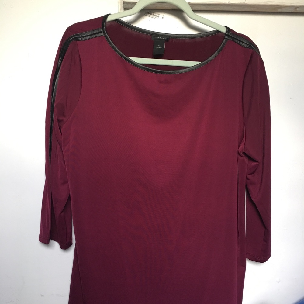 Ann Taylor Blouse  Size XL / Color: Burgundy Wine